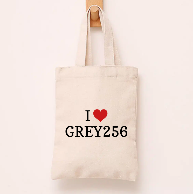 Plátěná taška "I LOVE GREY256"